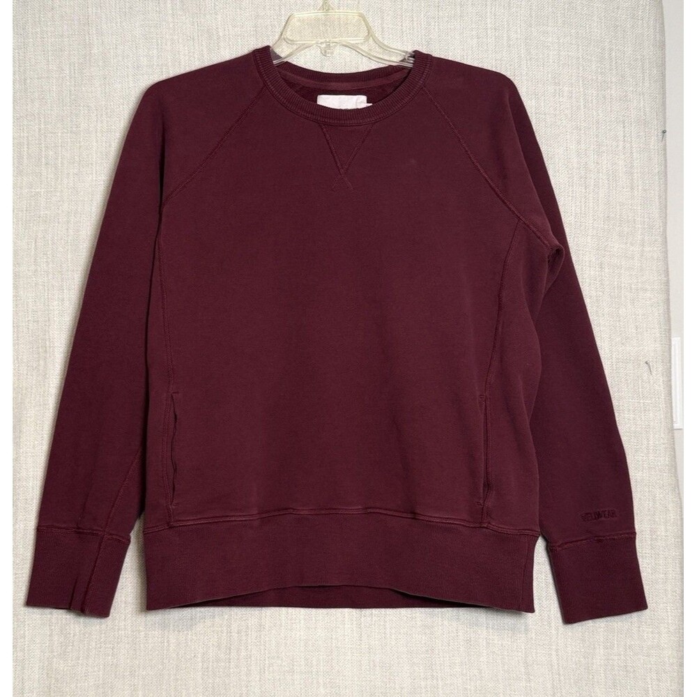 David Gandy Sweatshirt Mens L Crew Neck Burgundy Wellwear Lounge Athleisure